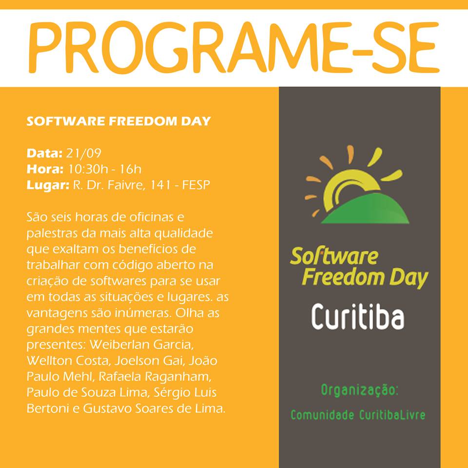 O Software Freedom Day ou em português, Dia da Liberdade do Software é uma celebração mundial do Software Livre e de Código Aberto
